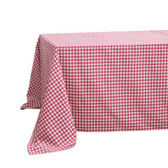 Скатерть красная в клетку прямоугольная (хлопок) 4.80м x 2.60м