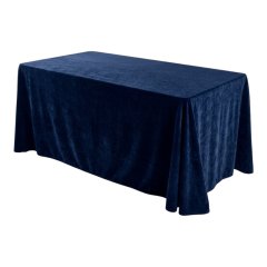 Tablecloths dark-blue glossy rectangular (velour) 5m*2.8m