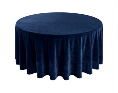 Tablecloths dark-blue round matte (velour) 3.4 m